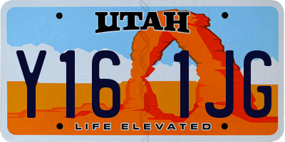 UT license plate Y161JG