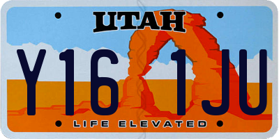 UT license plate Y161JU