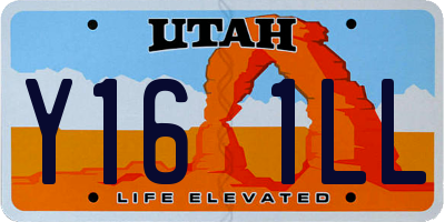 UT license plate Y161LL