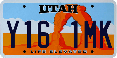 UT license plate Y161MK