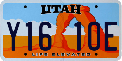 UT license plate Y161OE