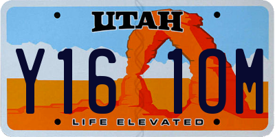 UT license plate Y161OM