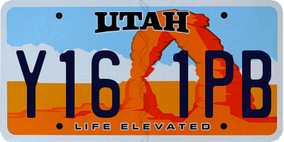 UT license plate Y161PB