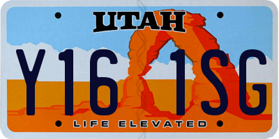 UT license plate Y161SG