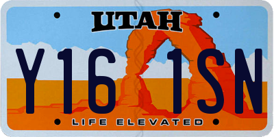 UT license plate Y161SN