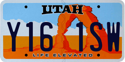 UT license plate Y161SW