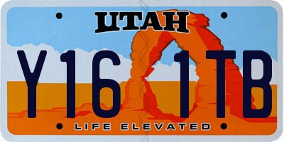 UT license plate Y161TB
