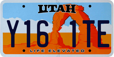 UT license plate Y161TE