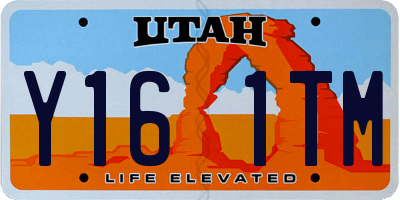 UT license plate Y161TM