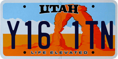 UT license plate Y161TN