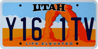 UT license plate Y161TV
