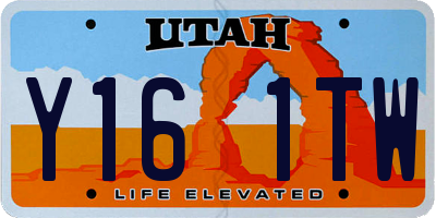 UT license plate Y161TW