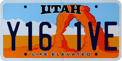 UT license plate Y161VE