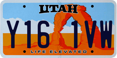 UT license plate Y161VW