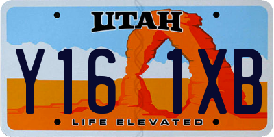 UT license plate Y161XB