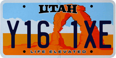 UT license plate Y161XE