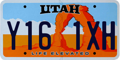 UT license plate Y161XH