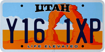 UT license plate Y161XP