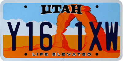 UT license plate Y161XW