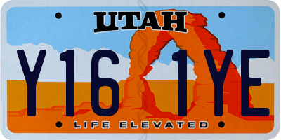 UT license plate Y161YE