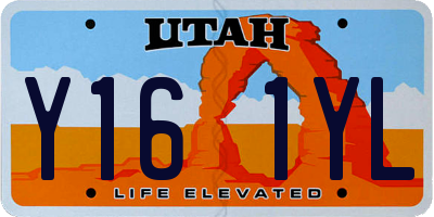 UT license plate Y161YL