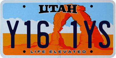 UT license plate Y161YS
