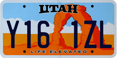 UT license plate Y161ZL