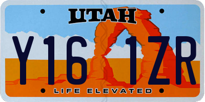 UT license plate Y161ZR