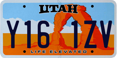 UT license plate Y161ZV