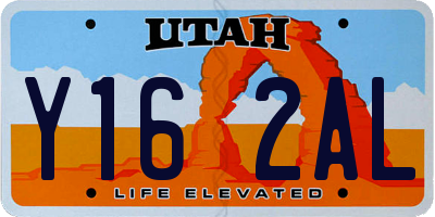 UT license plate Y162AL