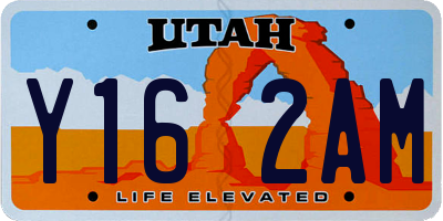 UT license plate Y162AM