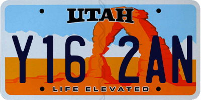 UT license plate Y162AN