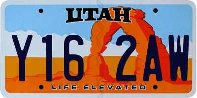 UT license plate Y162AW