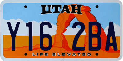UT license plate Y162BA