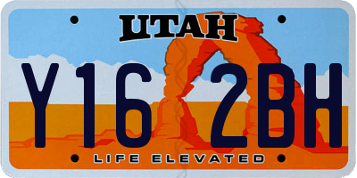 UT license plate Y162BH