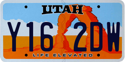 UT license plate Y162DW