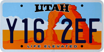 UT license plate Y162EF