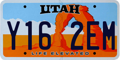 UT license plate Y162EM