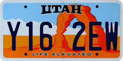 UT license plate Y162EW