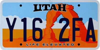 UT license plate Y162FA