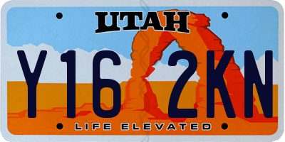 UT license plate Y162KN