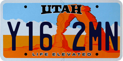 UT license plate Y162MN