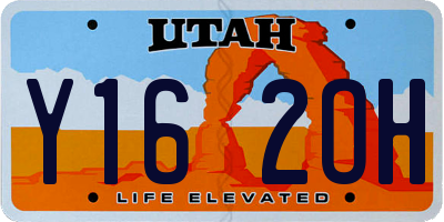 UT license plate Y162OH