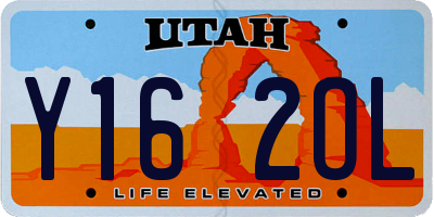 UT license plate Y162OL