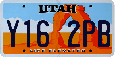 UT license plate Y162PB