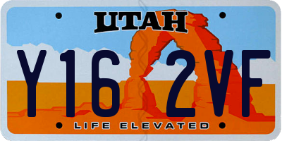 UT license plate Y162VF