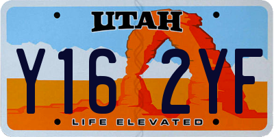 UT license plate Y162YF