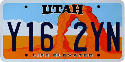 UT license plate Y162YN