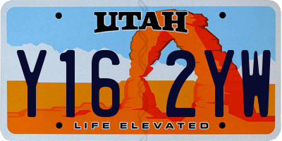 UT license plate Y162YW