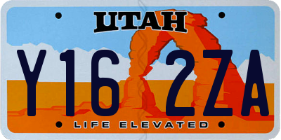 UT license plate Y162ZA